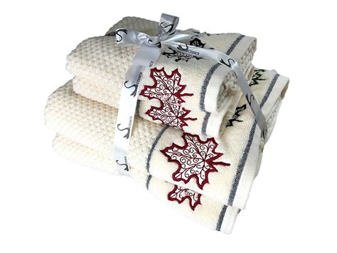 SENSES by Riba All Cotton 550 GSM Embroidered Towel Set for Bath ...