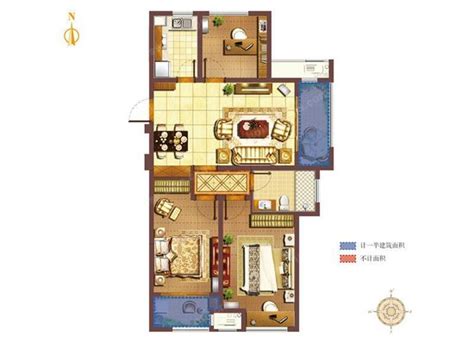 现代风格二居室57平米房子装修效果图-铁道科学研究院住宅区 -业之峰装饰北京分公司