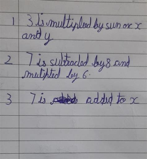 Think of three more different algebraic expressions? - Brainly.in