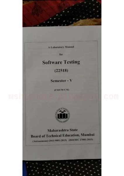 Image result for Msbte Software Testing Solved Manual