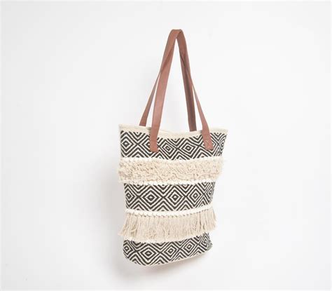 Woven & Tufted Monotone Cotton Tote Bag – GAAIA