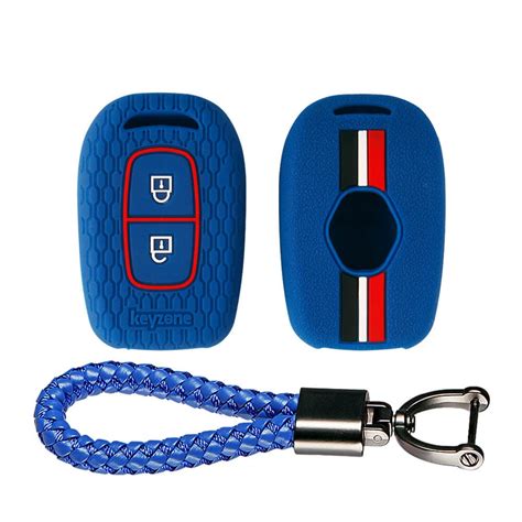 Keyzone® Striped Key Cover and Keyring Compatible for Triber, Kwid ...