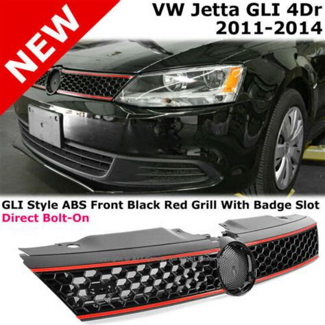 Buy For 11-14 Volkswagen Jetta MK6 GLI Style Front Bumper Mesh Black ...
