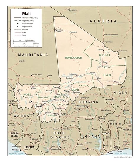 Mali map, travel information, tourism & geography
