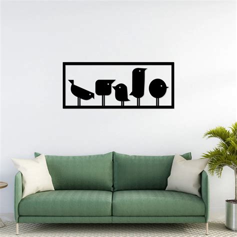 Artrooms Birds Metal Wall Art - Wall Decoration | Wall Hanging (24x10 ...