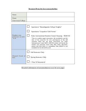Fillable Online Request Form for Accommodation Fax Email Print - pdfFiller
