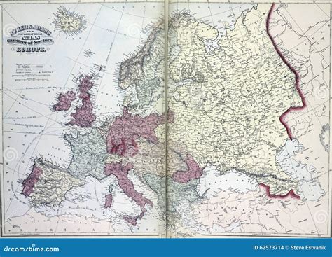 Map of 19th Century , Europe Stock Illustration - Illustration of countries, germany: 62573714