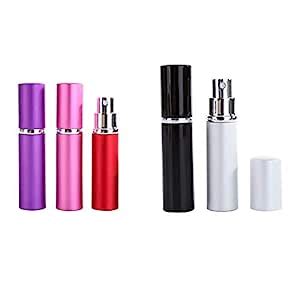 Chiloskit 6Pcs 5ml Reusable Travel Perfume Atomizer Empty Metal ...