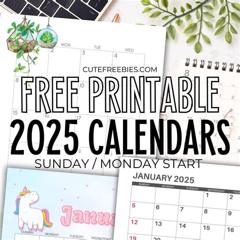 Printable Mini Calendar 2025
