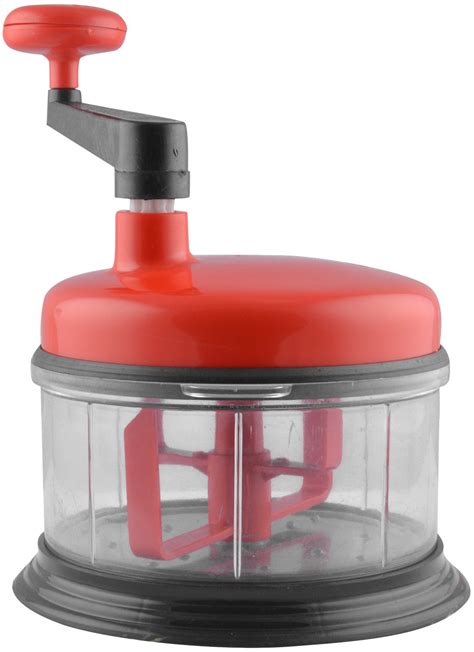 Buy Marc Plastic Chop n Churn Processor, Red, 17 cm x 17 cm x 17 cm ...