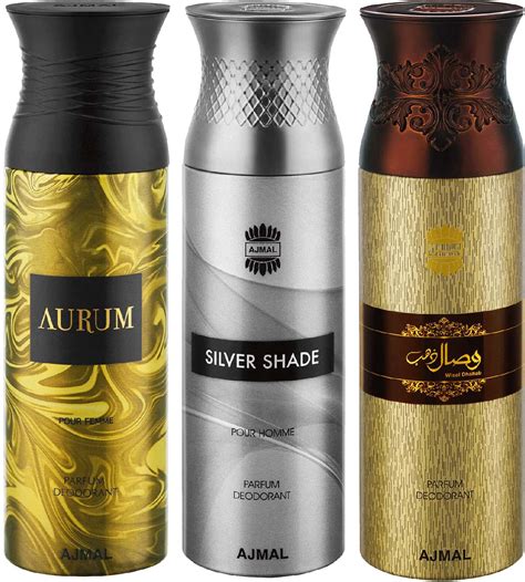Buy AJMAL AURUM & SACRED LOVE & WISAL DAHAB DEODORANT PERFUME - FOR MEN ...