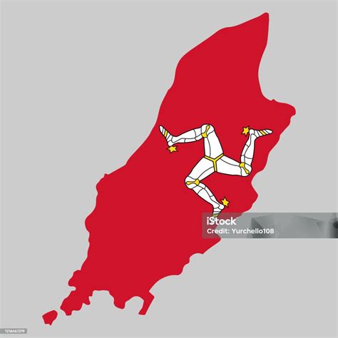 Isle Of Man Karte Flagge Vektor Stock Vektor Art und mehr Bilder von ...
