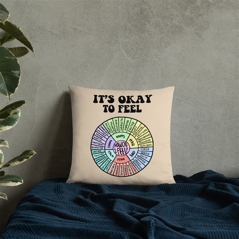 Buy Feelings Chart Feelings Wheel Therapy Pillow Psychologist Online in ...
