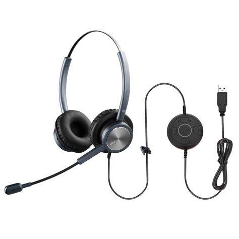 MKJ Computer Headset with Noise Cancelling Microphone for Laptop ...