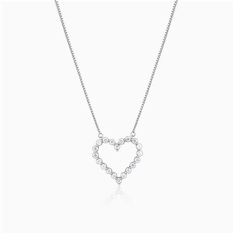 Buy Silver Heart's Affection Necklace at Best Price – GIVA