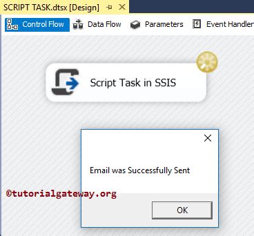 SSIS SendEmail Task 的图像结果