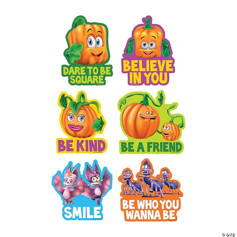 14" x 13 1/2" Bulk 48Pc. Spookley the Square Pumpkin™ Wall Cutouts ...