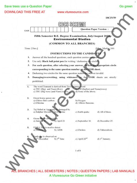 Julyaug 2022 - question paper - computer science vtu - Studocu