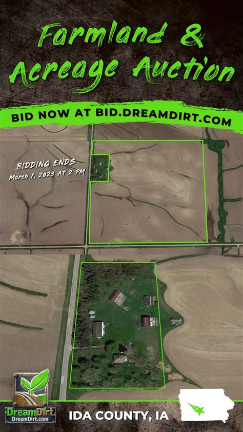 Farmland and Acreage Auction in Ida County, Iowa