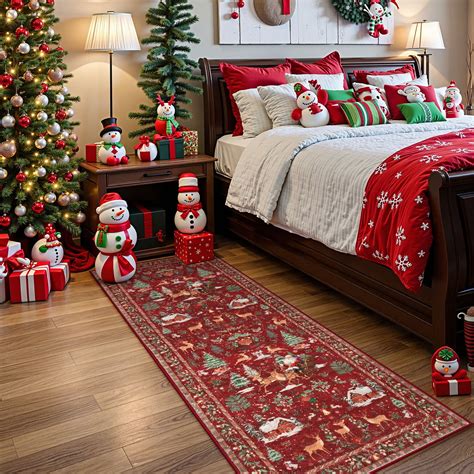 Lahome Decor Christmas Hallway Runner Rug,2'x6' Holiday Decorative Xmas ...