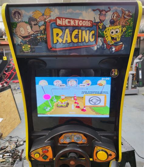 Nickelodeon Nicktoons Racing Arcade Sit Down Driving Racing Video Arcade 27" LCD | #4731864325