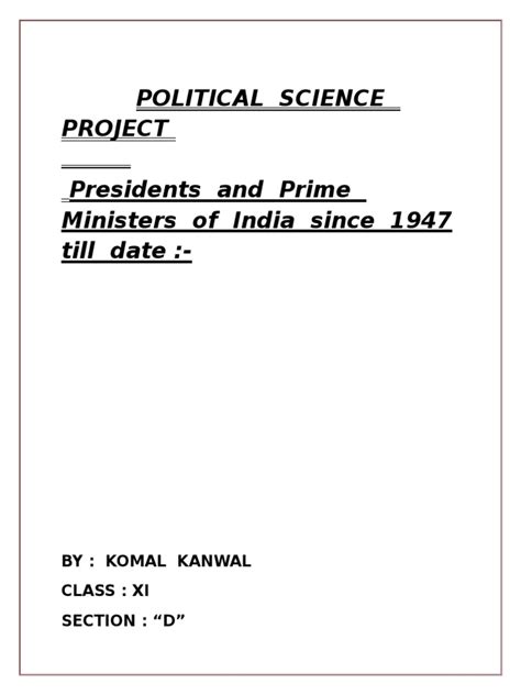 Image result for Political Science Project Paper Design
