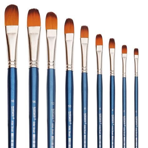 Filbert Paint Brushes Set, 9 Pcs Professional Artist Brush for Acrylic ...