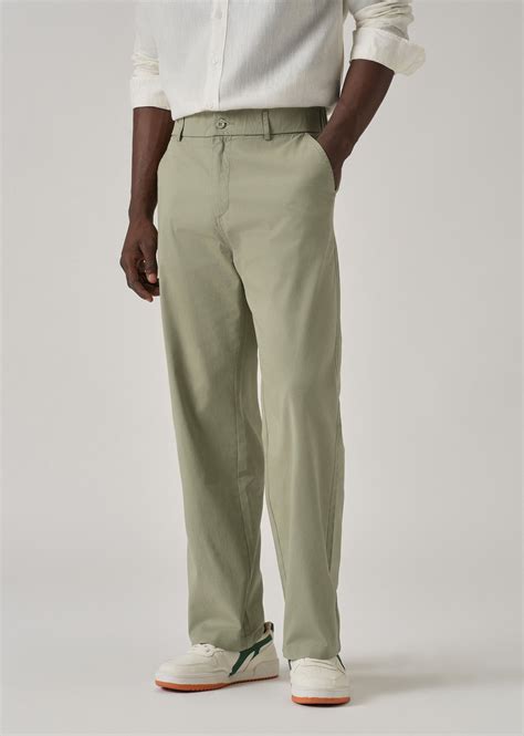 Baggy Fit Green Chinos