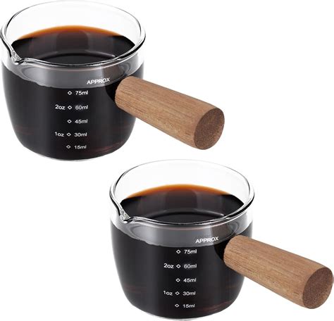 Amazon.com: WHJY 2 Pack Double Spout Espresso Coffee Shot Glass with ...