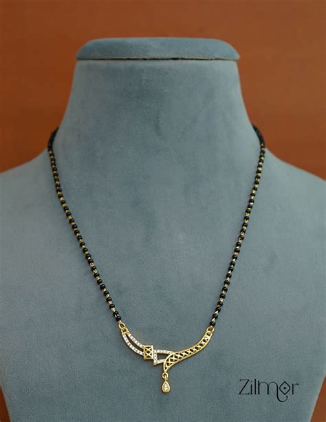SR100557 - Gold Plated AD Stone Pendant Traditional Mangalsutra Neckla ...