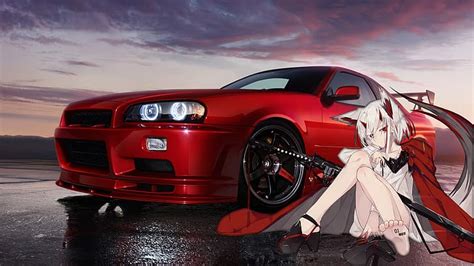 JDM, Skyline R34, anime kızlar, HD masaüstü duvar kağıdı | Wallpaperbetter