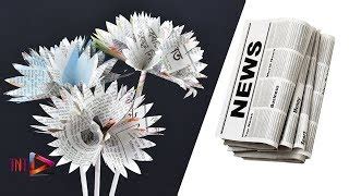 Image result for Newspaper Flower Tutorial