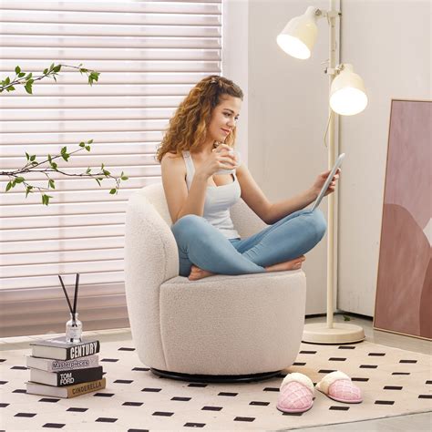 White Swivel Club Chairs