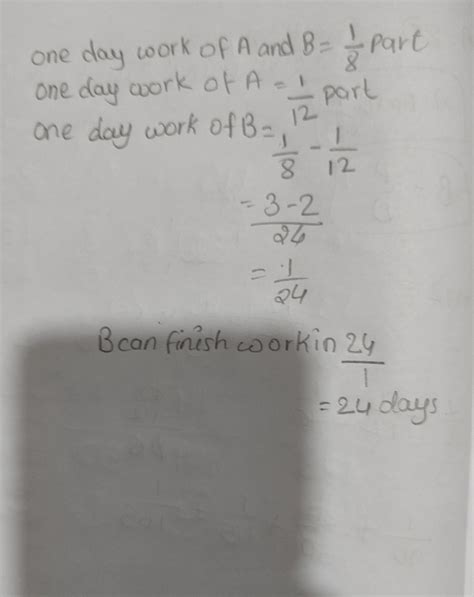 A and B working together they can complete in 8days , and A alone can ...