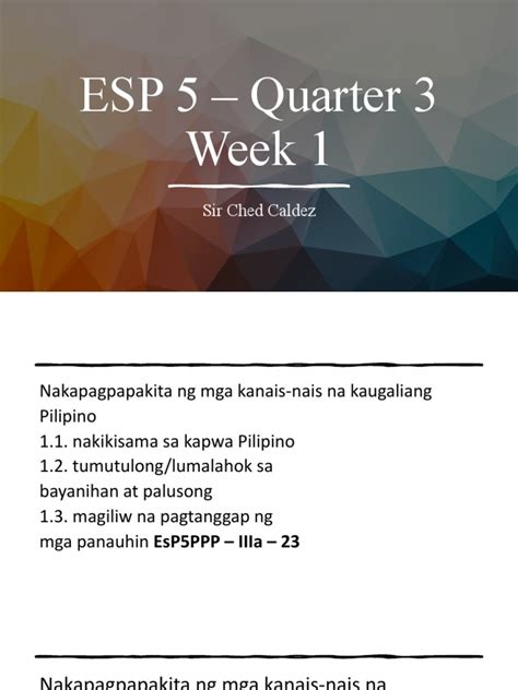 Image result for ESP 5 Quarter 4 Week 1 Module