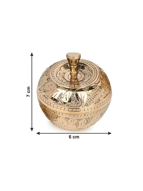Brass crafted 8 pieces Puja thali set for everyday puja and rituals