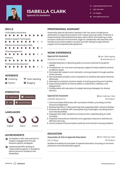 10+ Special Education Assistant Resume Samples & Templates for 2025