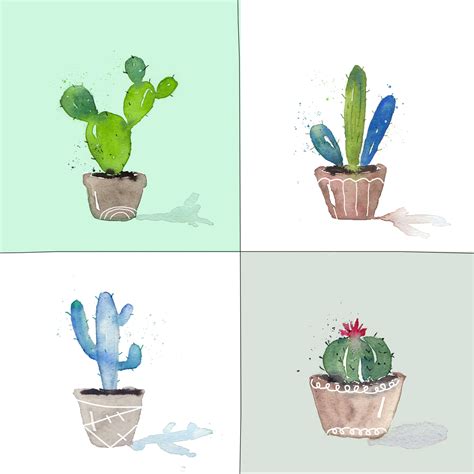 Cactus Watercolor Painting