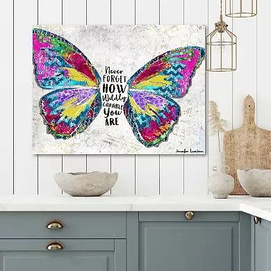 COURTSIDE MARKET Never Forget Butterfly Canvas Wall Art