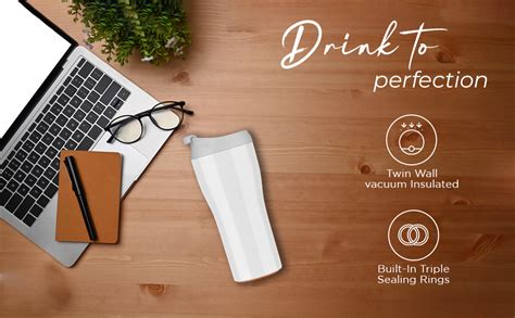 ARTIART Lark Stainless Steel Spill Proof Mug, Vacuum Insulated Travel ...