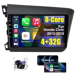 4+32G 8 Core Car Radio Stereo for Honda Civic 2012 2013 2014 2015 with ...
