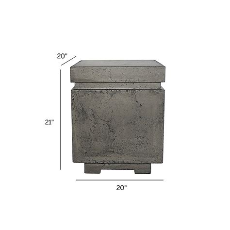 Aliso Fire Table Tank Holder & Side Table with Removable Lid for ...