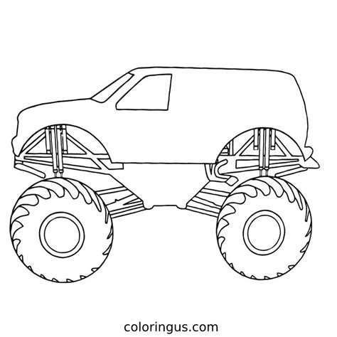 Monster Truck Coloring Pages (Free Printable PDF)