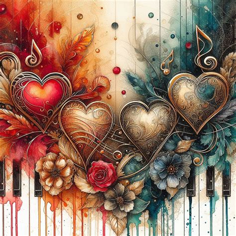 Hearts And Music Art Free Stock Photo - Public Domain Pictures