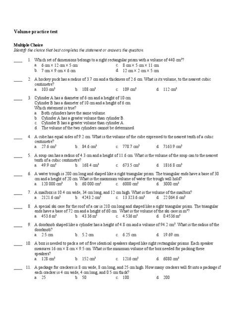 Image result for Volume of Solids Practise Problem