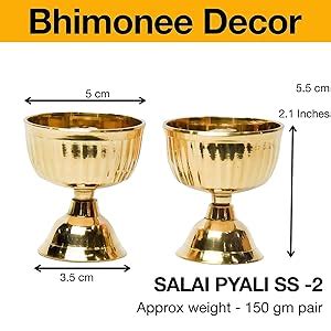 Buy Bhimonee Decor | Brass Diya 2.1 Inches | Pack of 2 | Made in India ...
