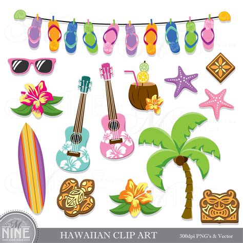 Hawaiian Beach Background Clipart