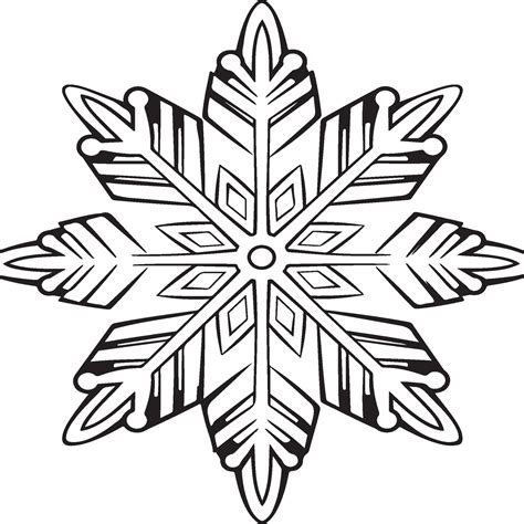 Coloring Page Of A Snowflake
