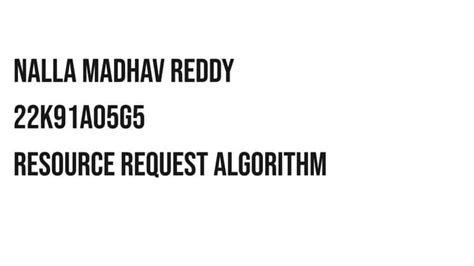 Image result for Resource Request Algorithm by Sudhakar