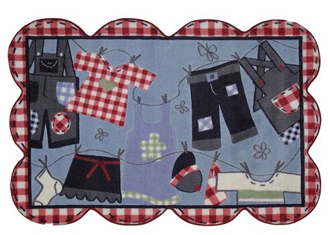 Children Room Area Rug Family Clothes Line Kids and Nursery Room Area ...